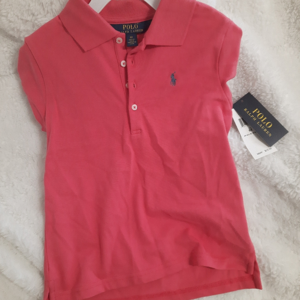 Pink Ralph Lauren girls polo